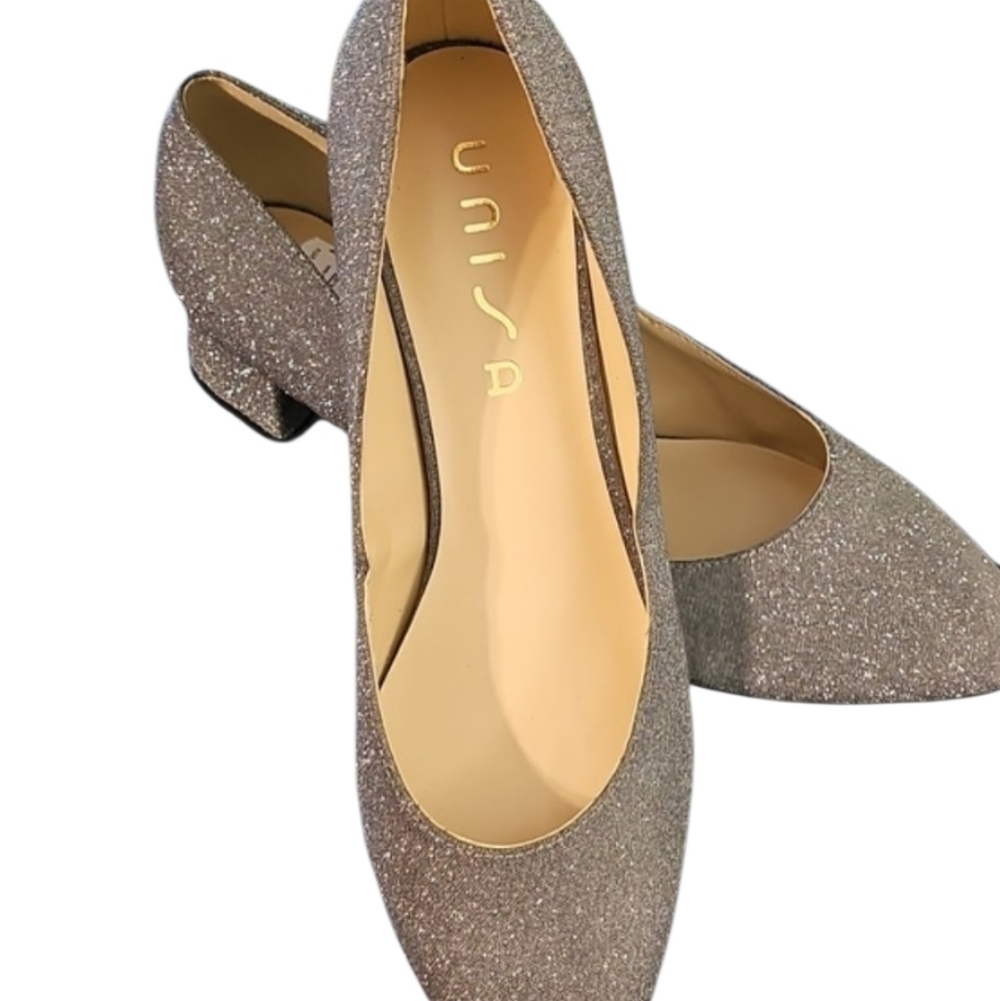 Unisa Women's Sparkling Heels - Silver Glitter